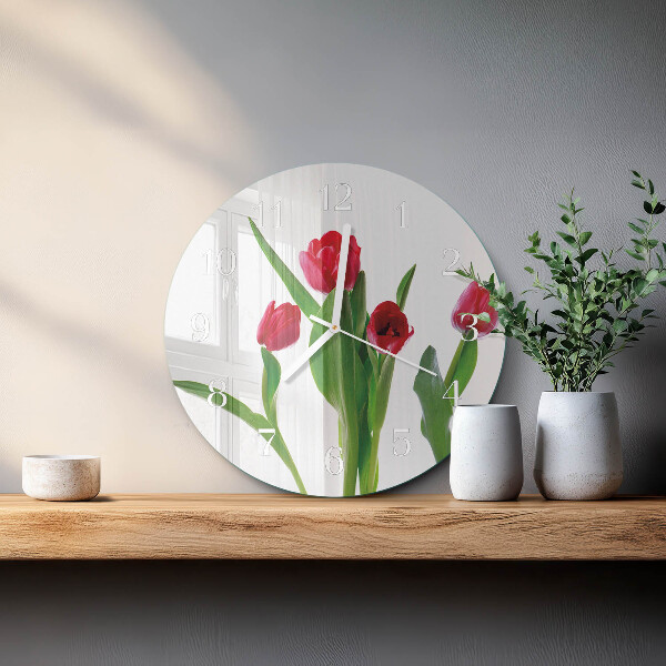 Horloge ronde Tulipes