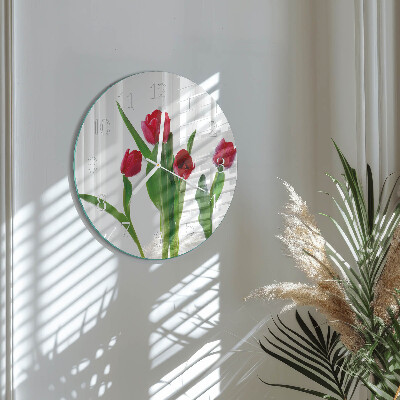 Horloge ronde Tulipes