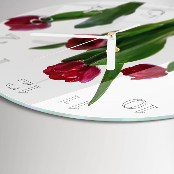 Horloge ronde Tulipes