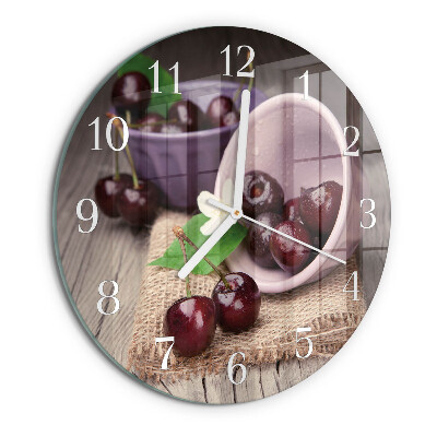 Horloge ronde Cerises de Bourgogne
