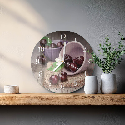 Horloge ronde Cerises de Bourgogne
