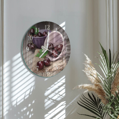 Horloge ronde Cerises de Bourgogne