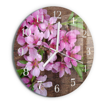 Horloge ronde Fleurs