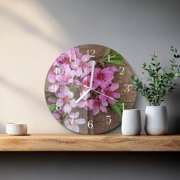 Horloge ronde Fleurs