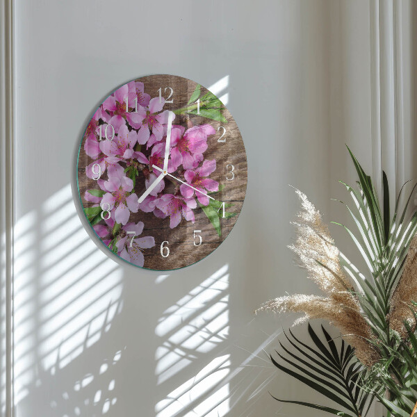 Horloge ronde Fleurs