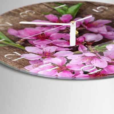 Horloge ronde Fleurs