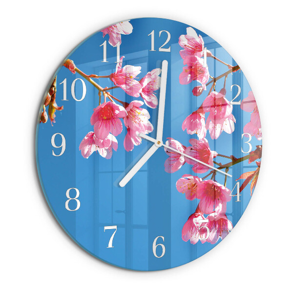 Horloge ronde Fleurs