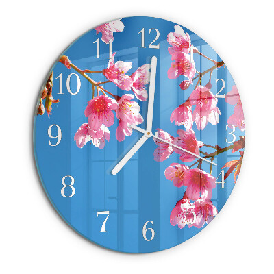 Horloge ronde Fleurs
