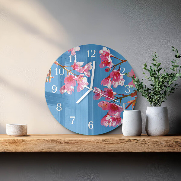 Horloge ronde Fleurs