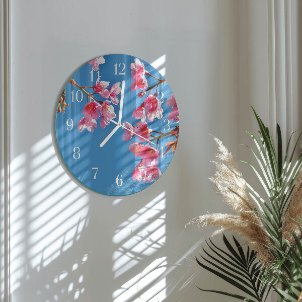 Horloge ronde Fleurs