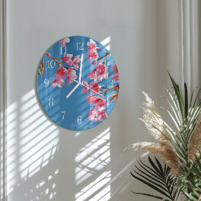 Horloge ronde Fleurs