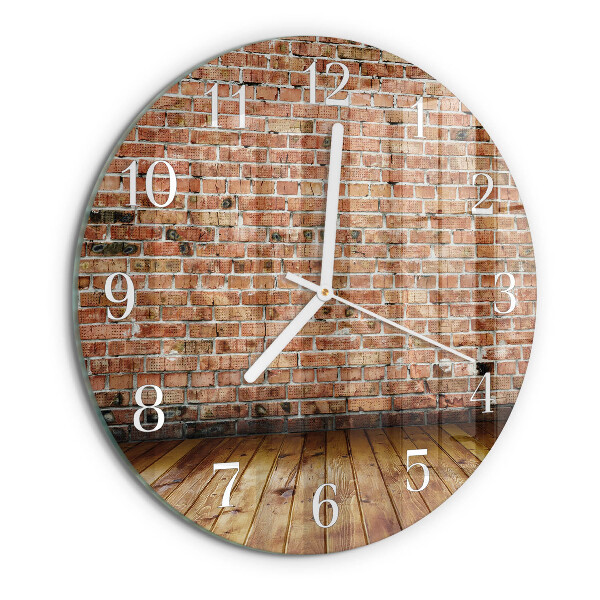Horloge ronde Brique
