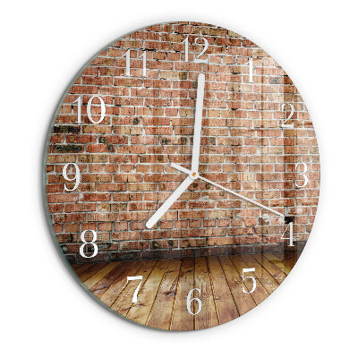Horloge ronde Brique