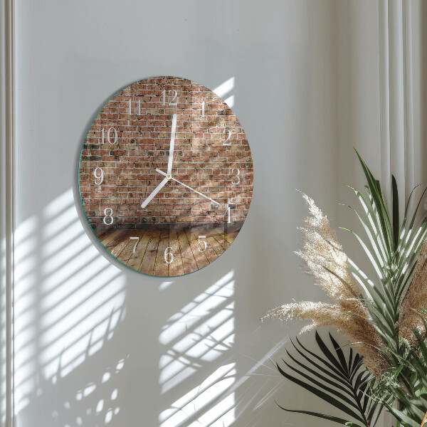 Horloge ronde Brique
