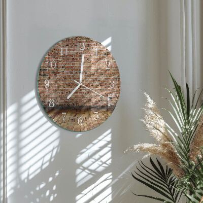 Horloge ronde Brique