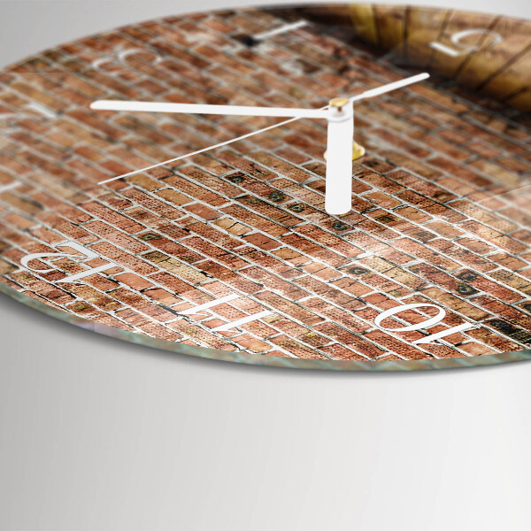Horloge ronde Brique
