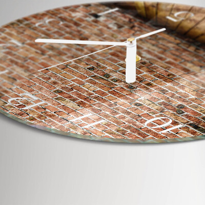 Horloge ronde Brique