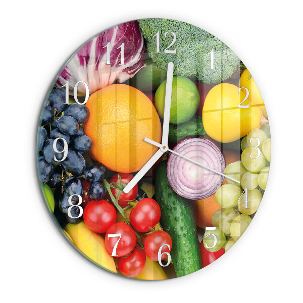 Horloge ronde Fruits et légumes