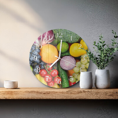 Horloge ronde Fruits et légumes