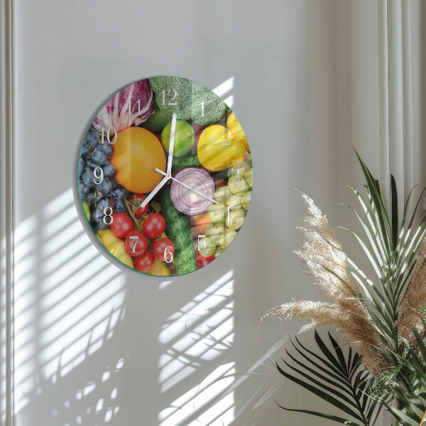 Horloge ronde Fruits et légumes