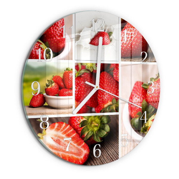 Horloge ronde Fraises