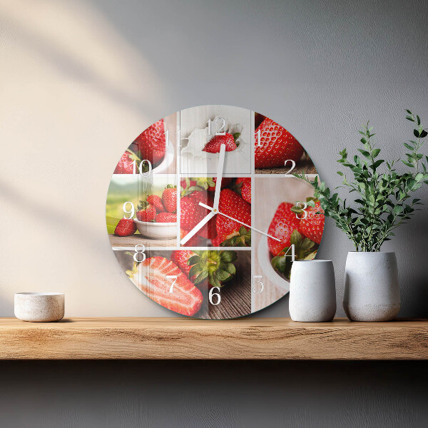 Horloge ronde Fraises