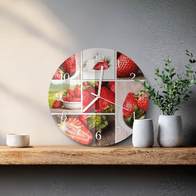 Horloge ronde Fraises