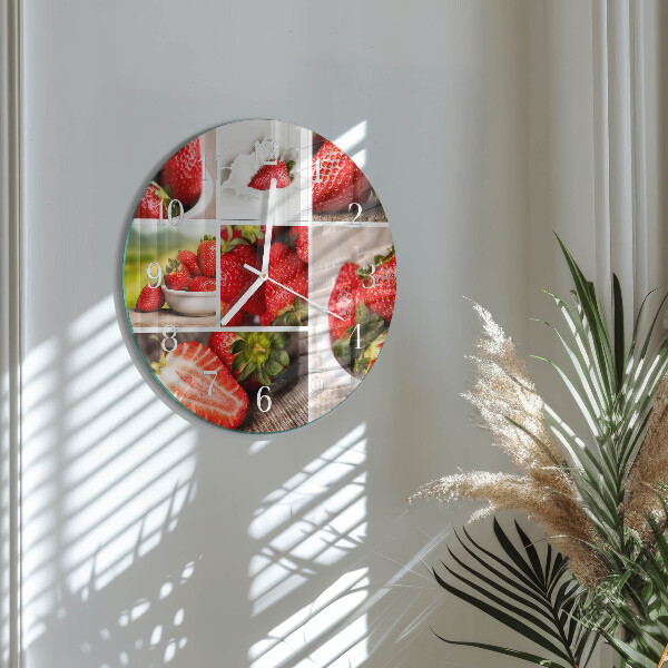 Horloge ronde Fraises