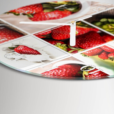 Horloge ronde Fraises