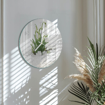 Horloge ronde Perce-neige