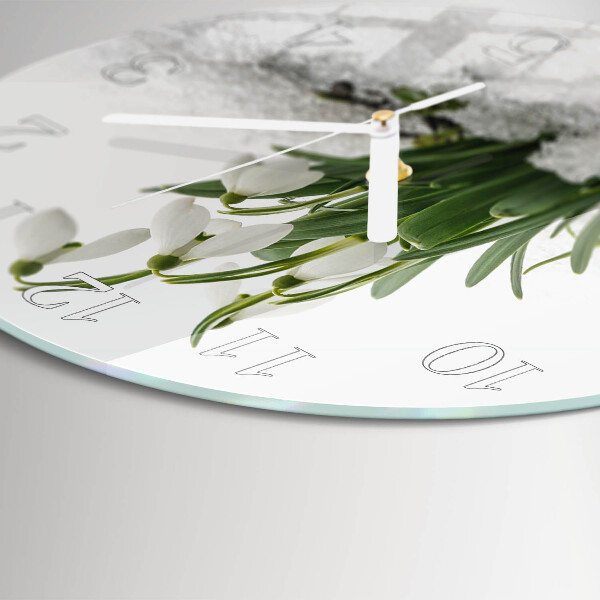 Horloge ronde Perce-neige