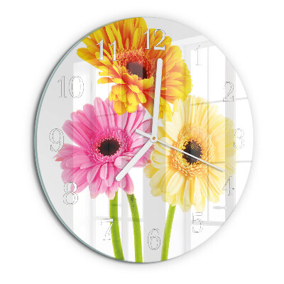 Horloge ronde Fleurs