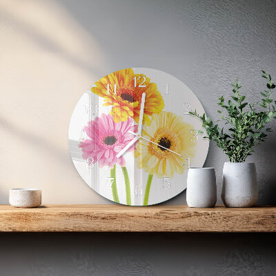 Horloge ronde Fleurs