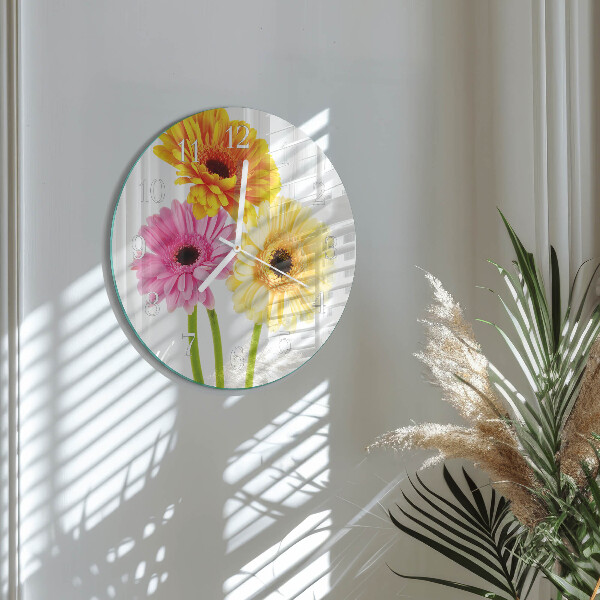 Horloge ronde Fleurs