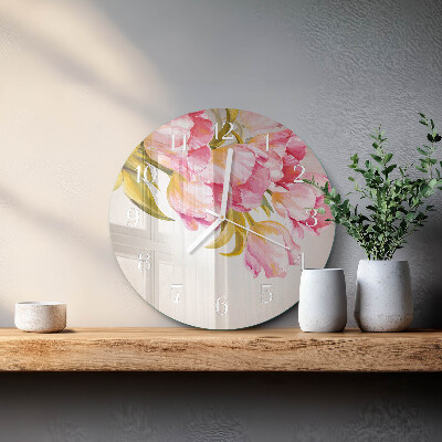 Horloge ronde Aquarelles
