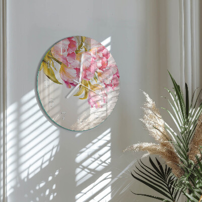 Horloge ronde Aquarelles