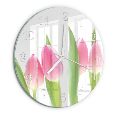 Horloge ronde Tulipes