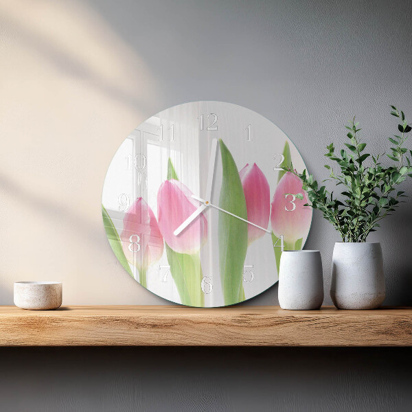 Horloge ronde Tulipes