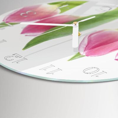 Horloge ronde Tulipes
