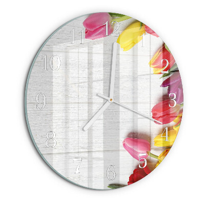 Horloge ronde Tulipes