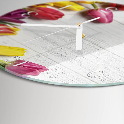 Horloge ronde Tulipes