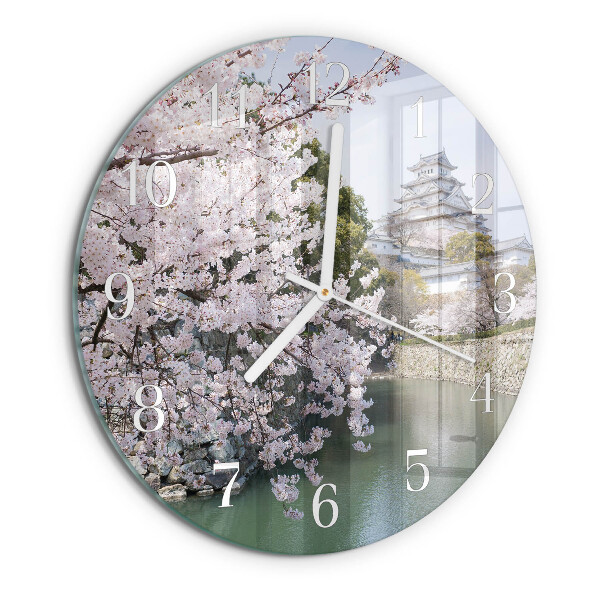 Horloge ronde Cerisiers