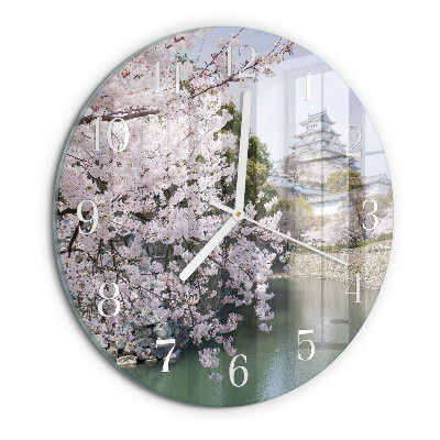 Horloge ronde Cerisiers