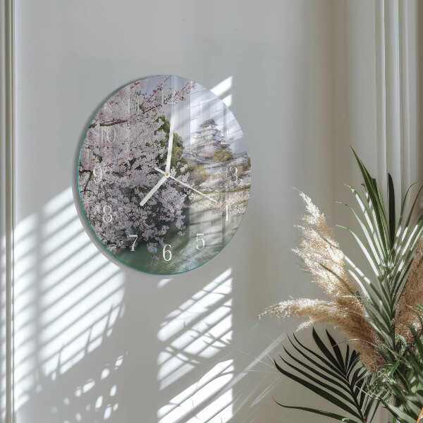Horloge ronde Cerisiers