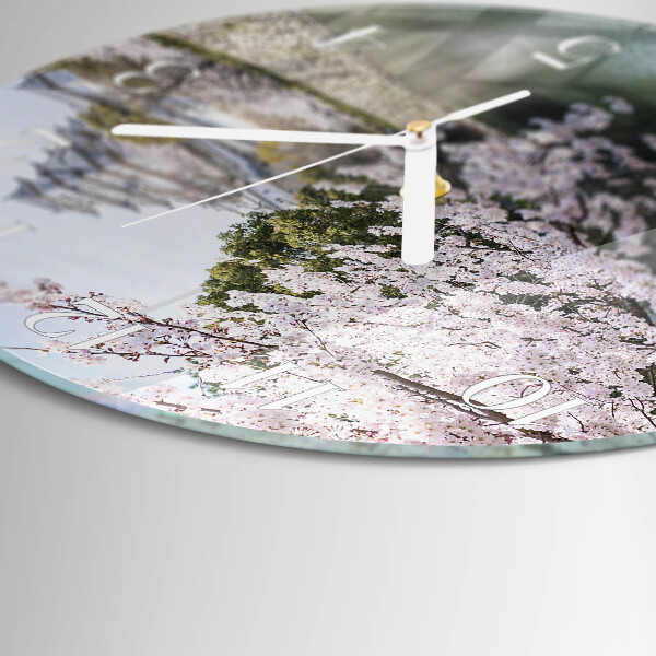 Horloge ronde Cerisiers