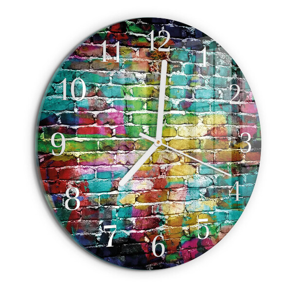 Horloge ronde Brique