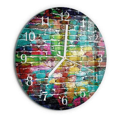 Horloge ronde Brique