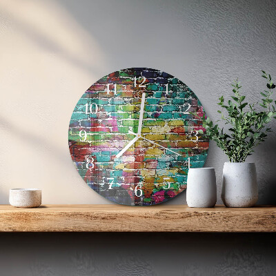 Horloge ronde Brique