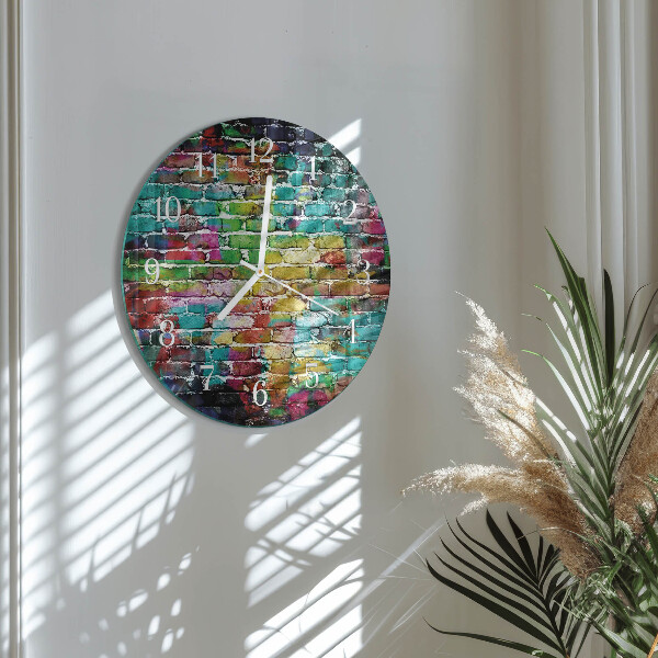 Horloge ronde Brique