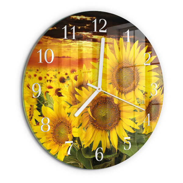 Horloge ronde Tournesols